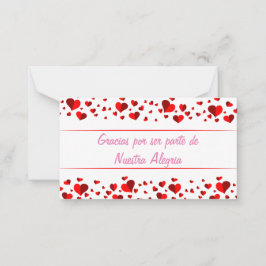 Gracias por ser parte de Nuestra Alegria Notitiekaartje