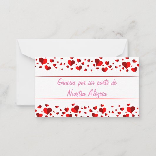 Gracias por ser parte de Nuestra Alegria Notitiekaartje (Voorkant)
