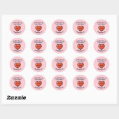Gracias Por Tu Compra Corazón Kawaii Ronde Sticker (Vel)