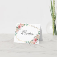 GRACIAS por venir Roze Spaanse Quinceañera Quince