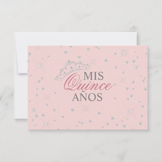 GRACIAS por venir Roze Spaanse Quinceañera Quince Bedankkaart (Achterkant)