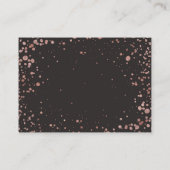 Gracias Quinceanera Bedankt Card, Roos Gold Glam Informatiekaartje (Achterkant)