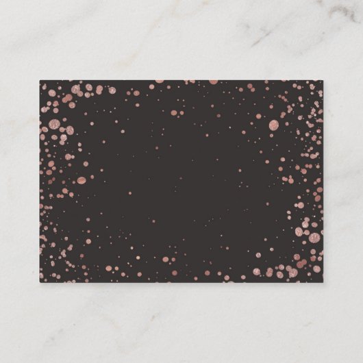 Gracias Quinceanera Bedankt Card, Roos Gold Glam Informatiekaartje (Achterkant)