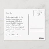 Gracias Roze Bloemen Huwelijk Dank u Briefkaart (Achterkant)