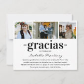 Gracias Simpatia | Spaanse sympathie Foto Collage Bedankkaart (Voorkant)
