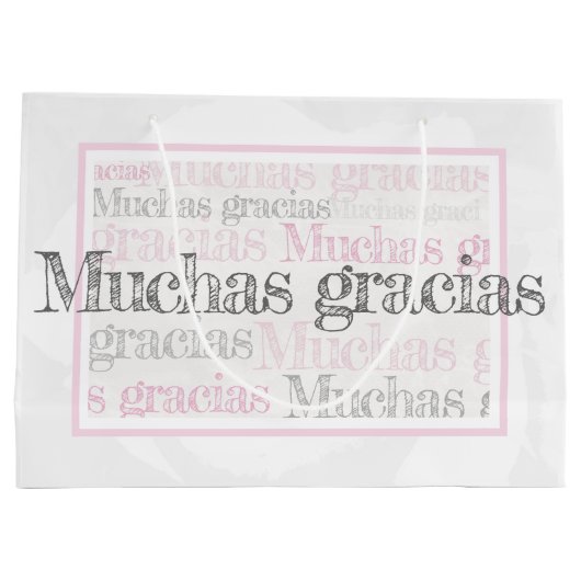 Gracias / Spaans dank u geschenktas Groot Cadeauzakje (Achterkant)