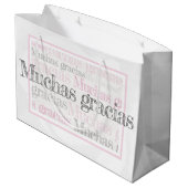 Gracias / Spaans dank u geschenktas Groot Cadeauzakje (Achterkant Gekanteld)