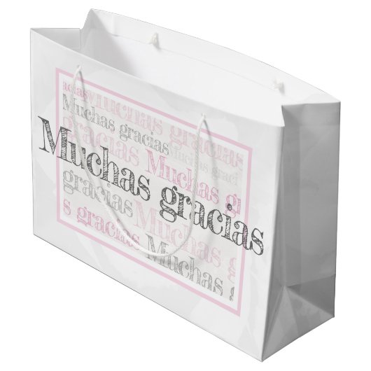 Gracias / Spaans dank u geschenktas Groot Cadeauzakje (Achterkant Gekanteld)