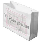 Gracias / Spaans dank u geschenktas Groot Cadeauzakje (Voorkant Gekanteld)