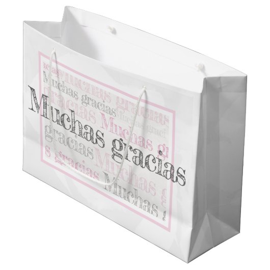 Gracias / Spaans dank u geschenktas Groot Cadeauzakje (Voorkant Gekanteld)