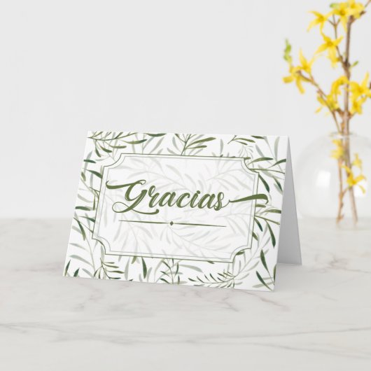 Gracias Spaans Hartelijk dank voor het groene bota Kaart (Gele Bloem)