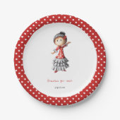Gracias Spain Theme Sevillana Dancer Papieren Bordje (Voorkant)