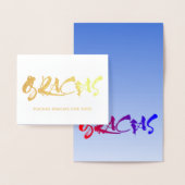 Gracias spanish script bedankt je goud folie kaarten (Display)