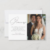 Gracias Tarjeta de agradecimiento de boda Bedankkaart (Voorkant)