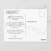 Gracias | Trouwfoto Dank u wel Briefkaart (Achterkant)