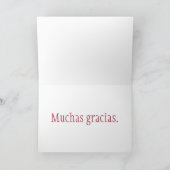 Gracias van rode en witte Rozen Bedankkaart (Binnen)