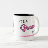 Gracie ding dat je niet zou begrijpen tweekleurige koffiemok (Voorkant rechts)