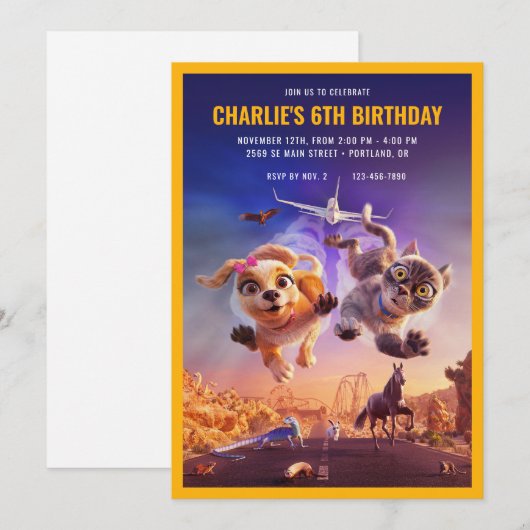 Gracie en Pedro: Huisdieren om de verjaardag te re Kaart (Voorkant / Achterkant)