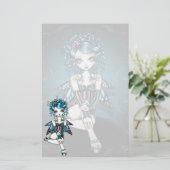 "Gracie" Gothic Couture Swallow Fairy Stationery Briefpapier (Staand voorkant)