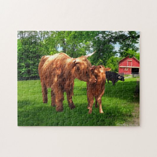 "Gracie & her Calf" Puzzle Legpuzzel (Horizontaal)