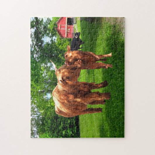 "Gracie & her Calf" Puzzle Legpuzzel (Verticaal)