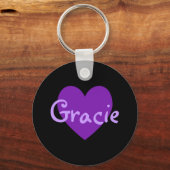 Gracie in Paars Sleutelhanger (Voorkant)