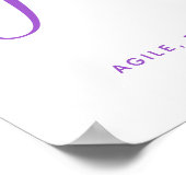 Gracie-naam betekent paarse tekst op maat poster (Hoek)