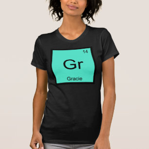 Gracie  Naam Chemie Element Periodiek Systeem T-shirt