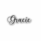 Gracie Naam - Handgeschreven kalligrafie Sticker (Voorkant)