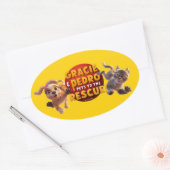 Gracie & Pedro Avontuur wacht op u Ovale Sticker (Envelop)