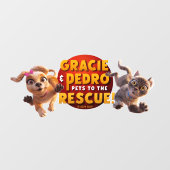Gracie & Pedro Avontuur wacht op u Raamsticker (Vel)