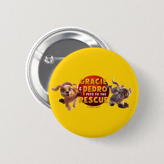 Gracie & Pedro Avontuur wacht op u Ronde Button 5,7 Cm (Voorkant /achterkant)