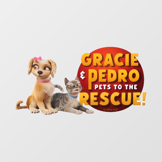Gracie & Pedro Dynamic Duo Raamsticker (Vel)