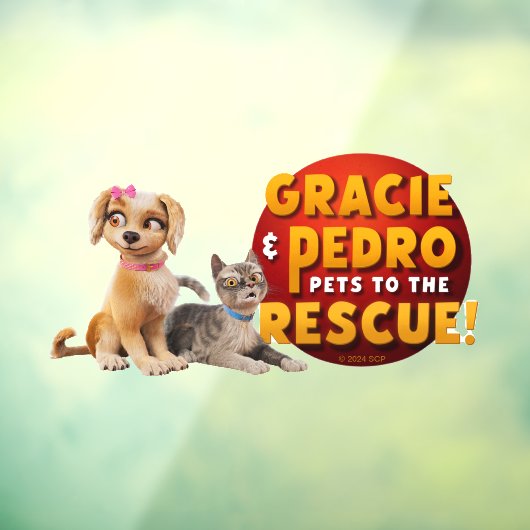 Gracie & Pedro Dynamic Duo Raamsticker (Vel 3)