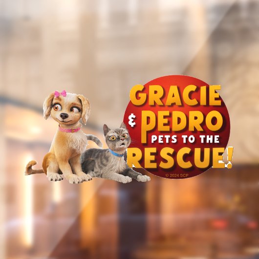 Gracie & Pedro Dynamic Duo Raamsticker (Vel 2)