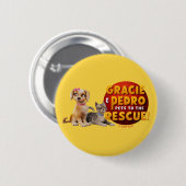 Gracie & Pedro Dynamic Duo Ronde Button 5,7 Cm (Voorkant /achterkant)