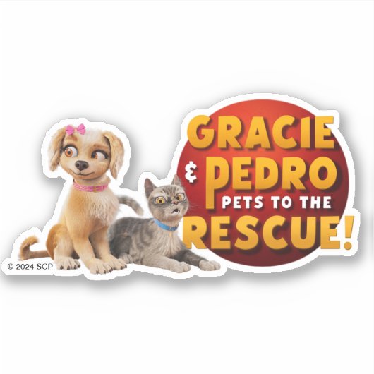 Gracie & Pedro Dynamic Duo Sticker (Voorkant)
