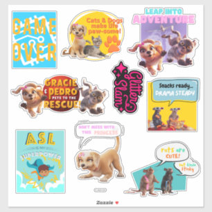Gracie & Pedro Party Favoriet Sticker