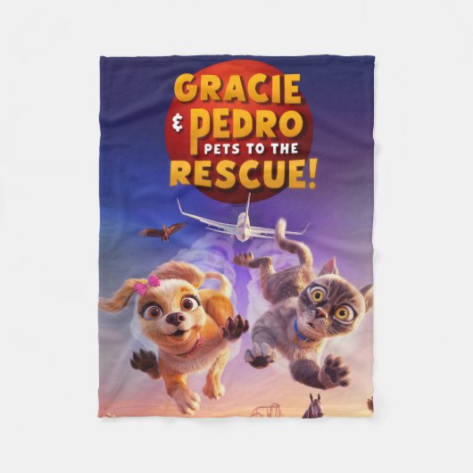 Gracie & Pedro: Pets to the Rescue! Fleece Deken (Voorkant)