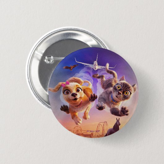 Gracie & Pedro: Pets to the Rescue! Ronde Button 5,7 Cm (Voorkant /achterkant)