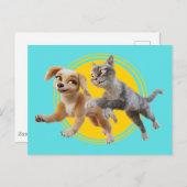 Gracie & Pedro Unleashed Briefkaart (Voorkant / Achterkant)