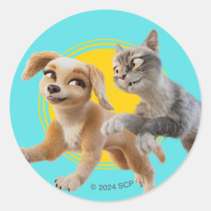 Gracie & Pedro Unleashed Ronde Sticker