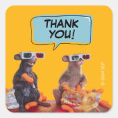 Gracie & Pedro Watch Party Dank u Vierkante Sticker (Voorkant)