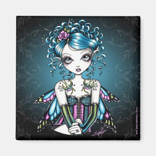 "Gracie" Swallow Tattoo Fairy Art Magnet (Voorkant)
