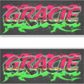 Gracie Vorname Name Graffiti Aufkleber Sticker (Voorkant)