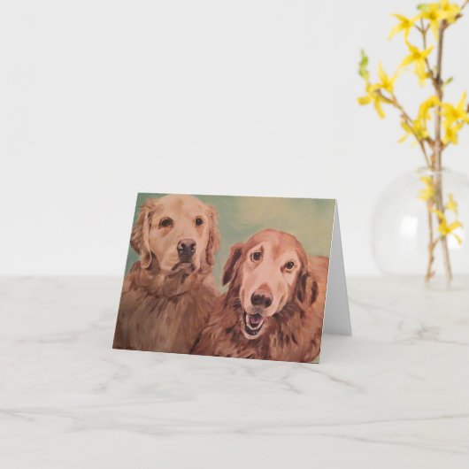 Gracie & Wesley - de Portretten Notecard van het Kaart (Gele Bloem)