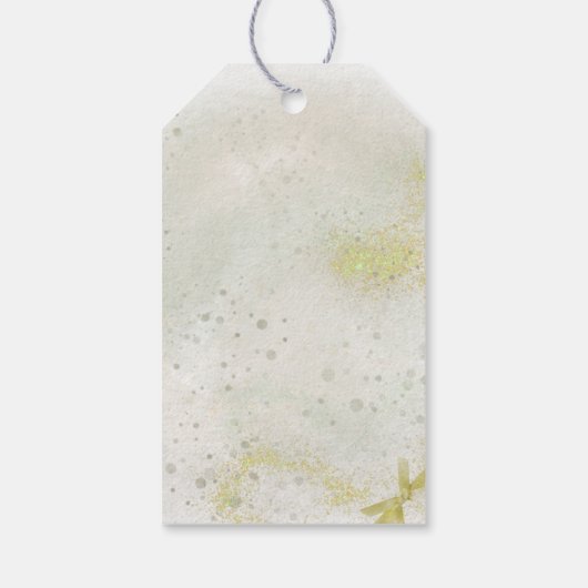 Gracieuze en sprankelende kruisdoop geschenk label cadeaulabel (Achterkant)