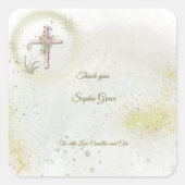 Gracieuze en sprankelende kruisdoop stickers (Voorkant)