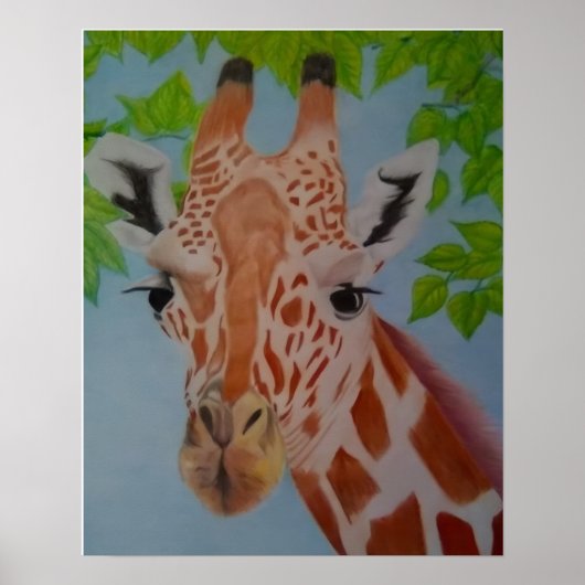 Gracieuze Giraffe Poster (Voorkant)