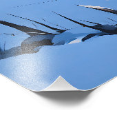 Gracieuze grenzen van de haas: Vol wintervreugde Foto Afdruk (Hoek)
